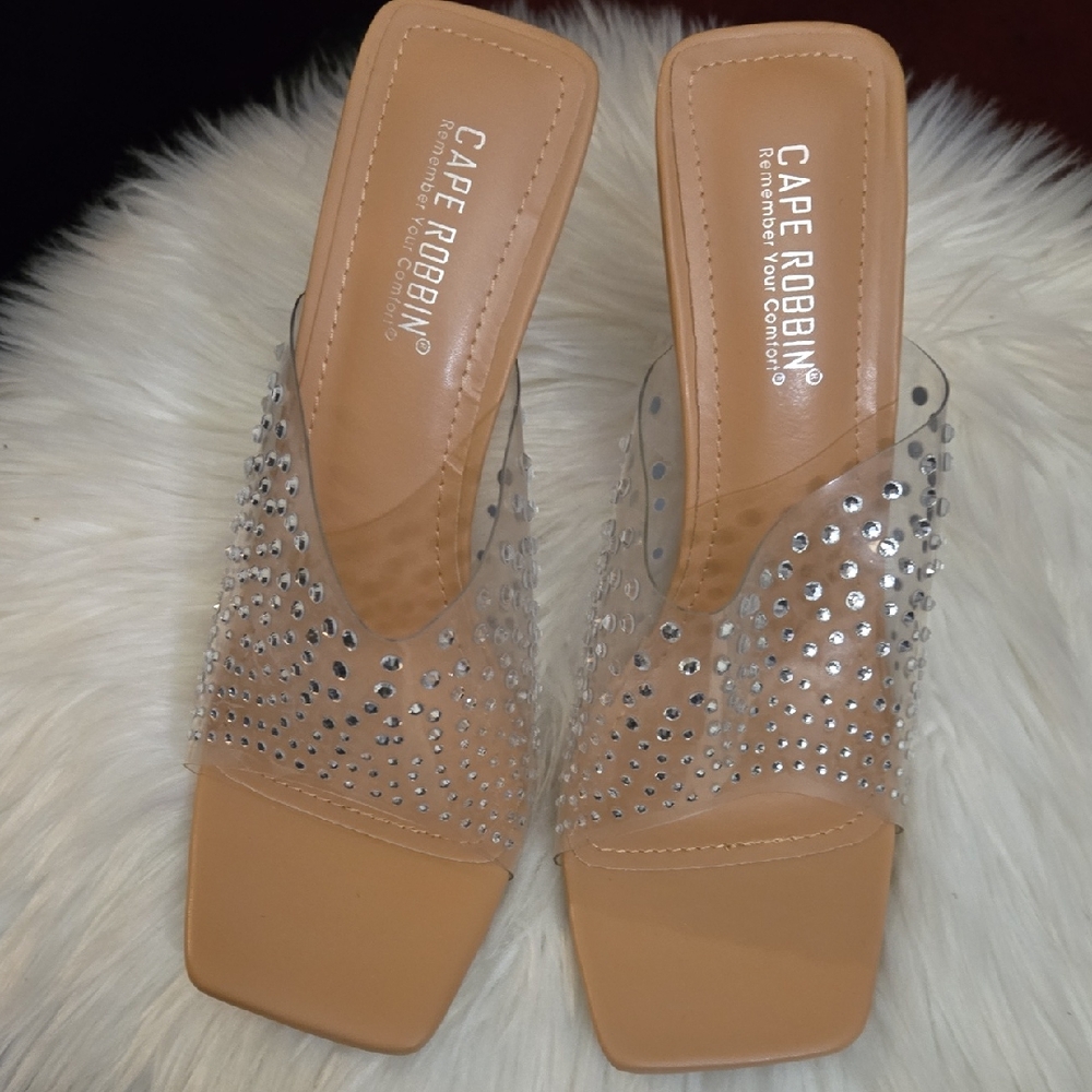 Cape Robbin Perspex Nude Stiletto